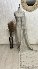 Pastel Bloom Elegance Unstiched Suit