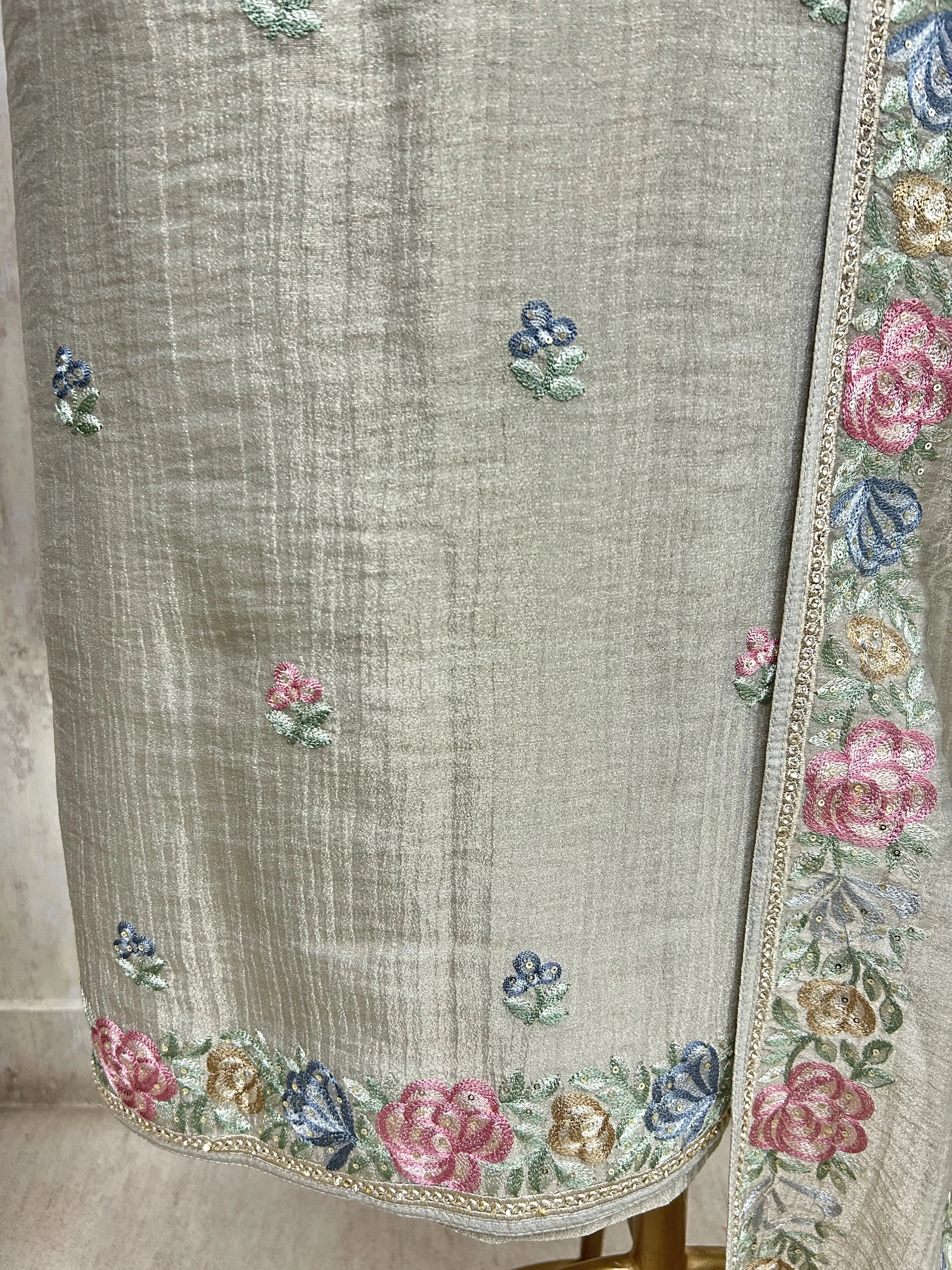 Pastel Bloom Elegance Unstiched Suit