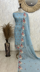 Soft Lilac Charm Unstiched Suit