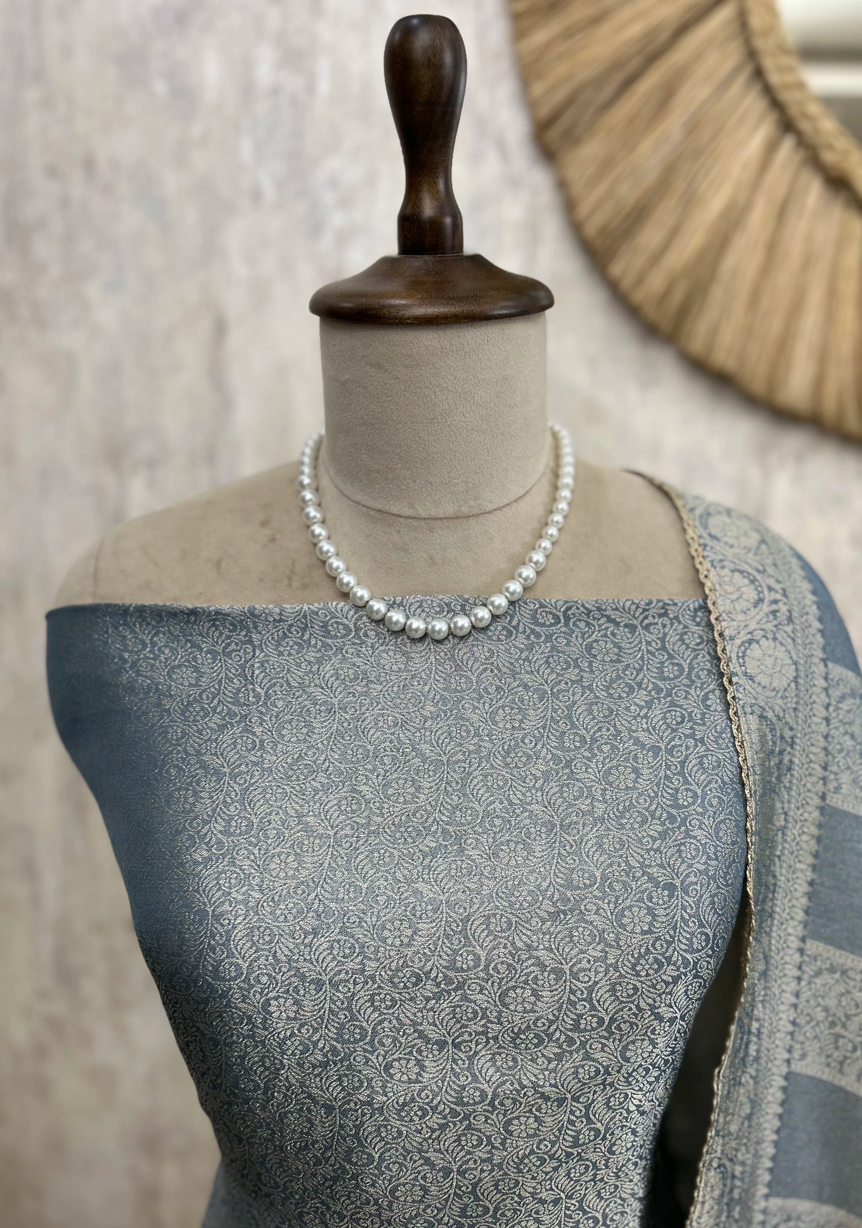 Brocade Tissue Silk Unstitched Suit Set