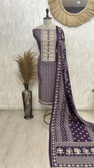 Timeless Chikan Beauty Unstiched Suit