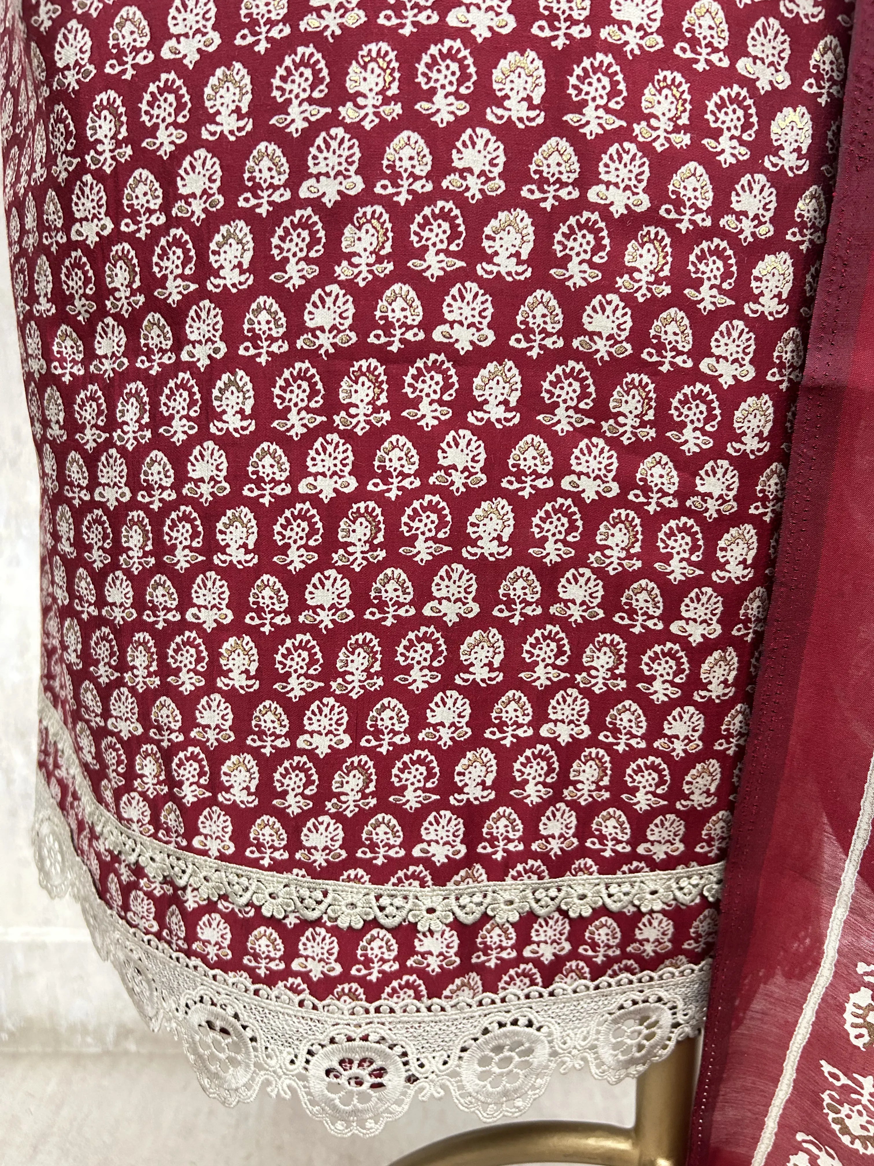 Nazakat in Indigo Unstitched  Suit