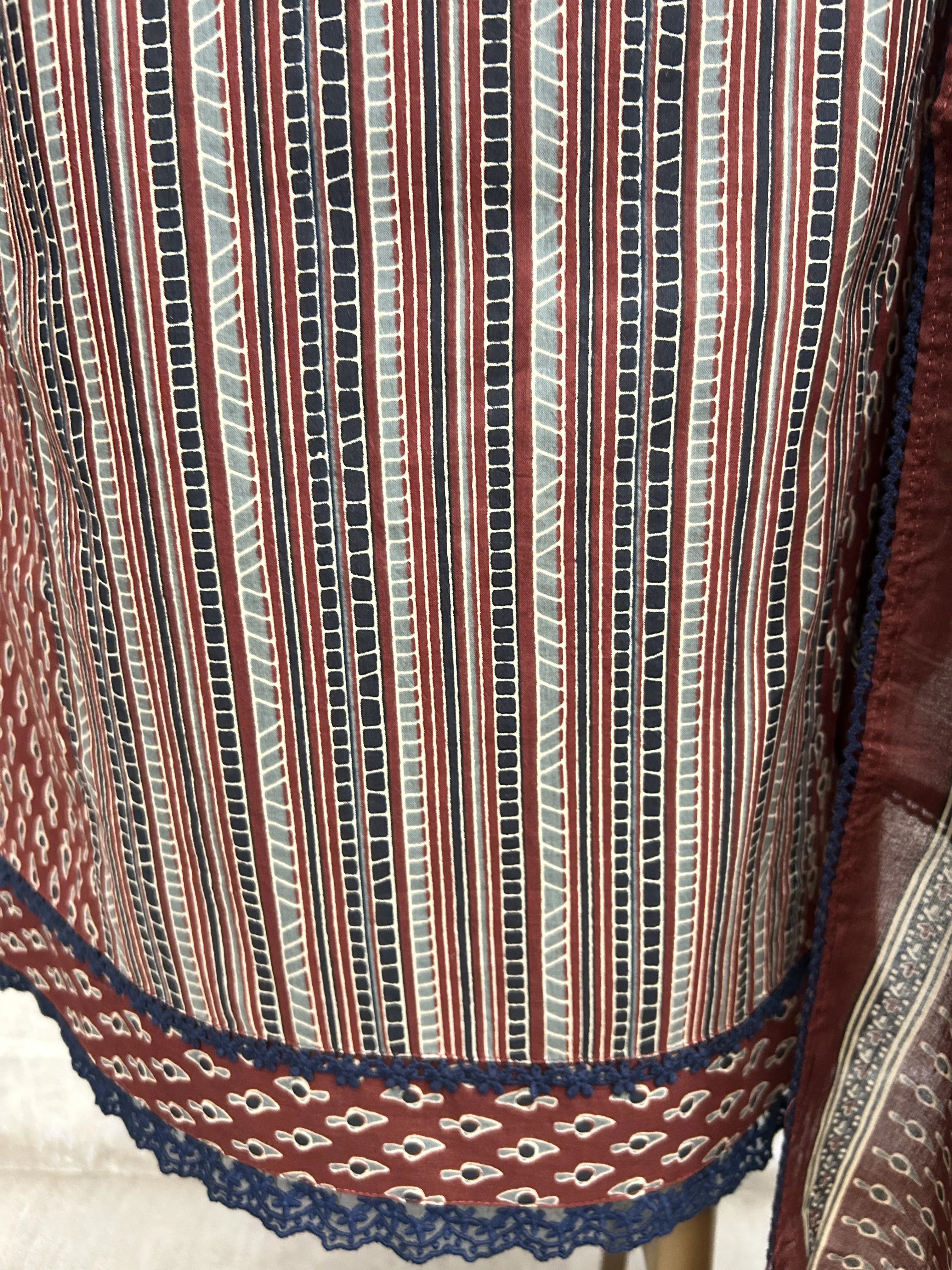 Ajrakh Grace Unstiched Suit