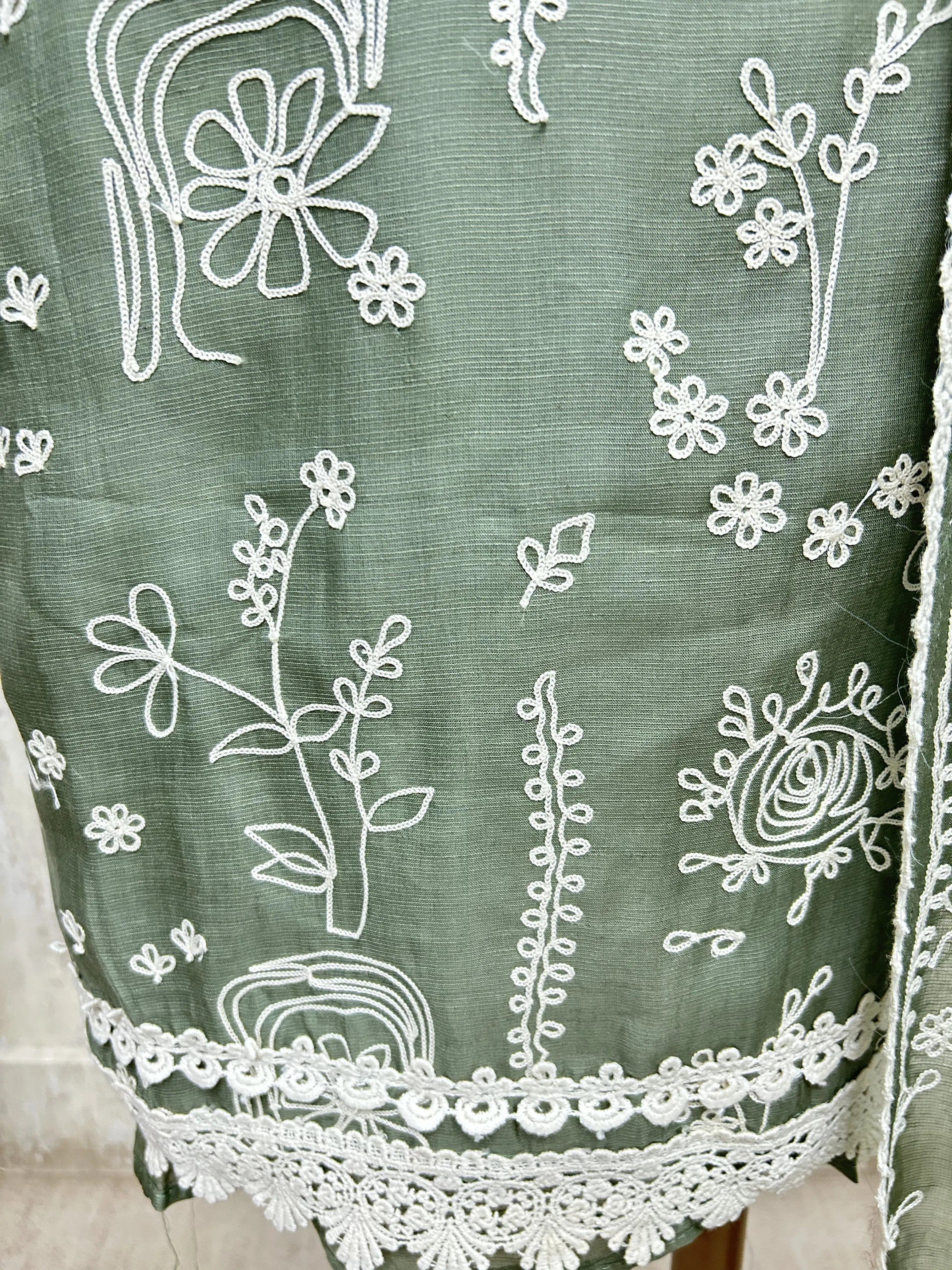 Midnight Lace Charm Unstitched Suit