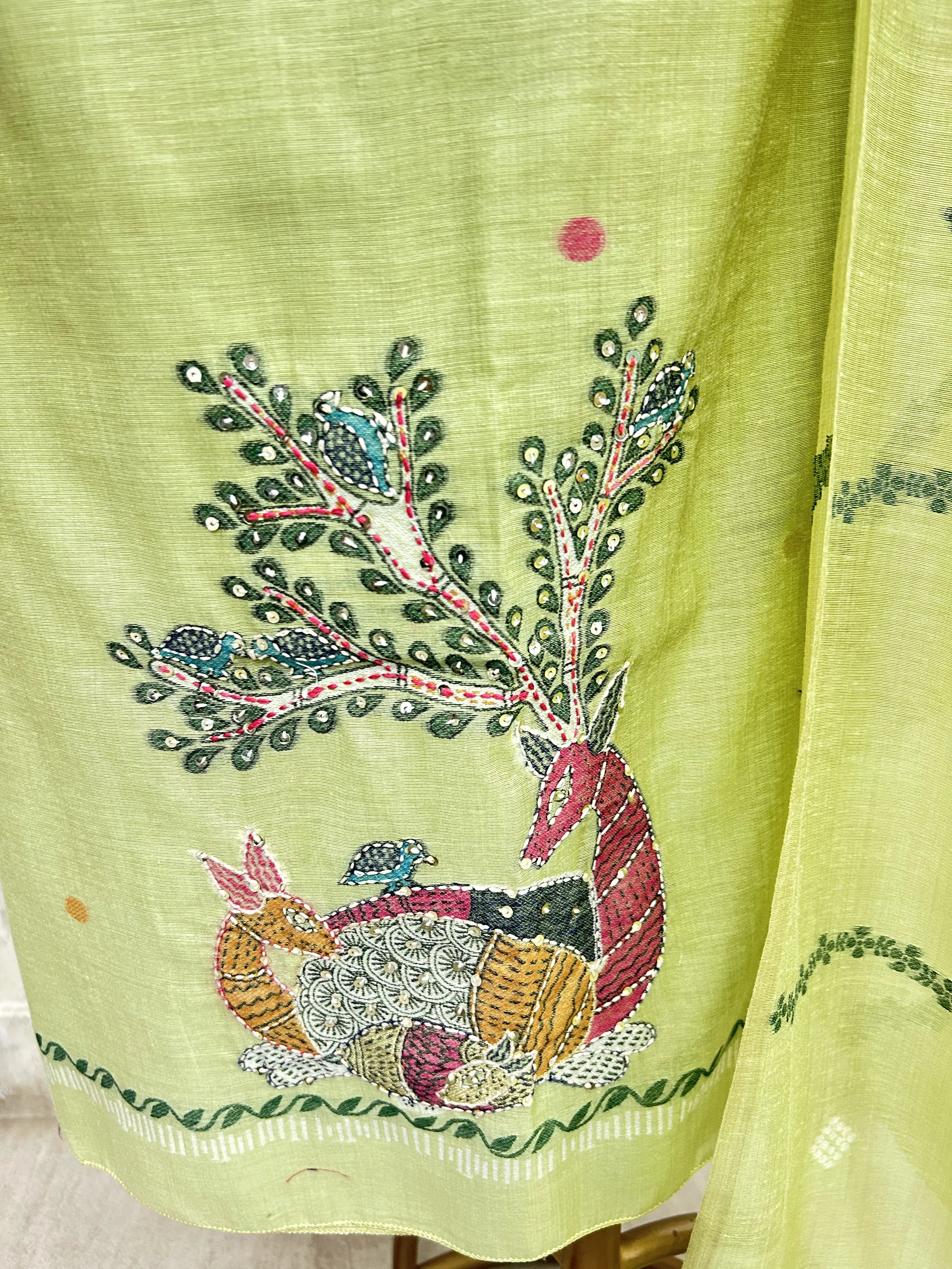 Serene Aqua Charm Unstitched Suit