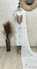 Floral Festive Elegance Unstitched Suit