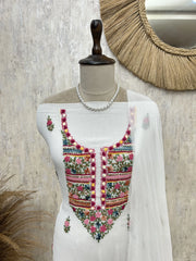 Floral Festive Elegance Unstitched Suit