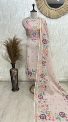 Blooming Grace Ensemble Unstitched Suit