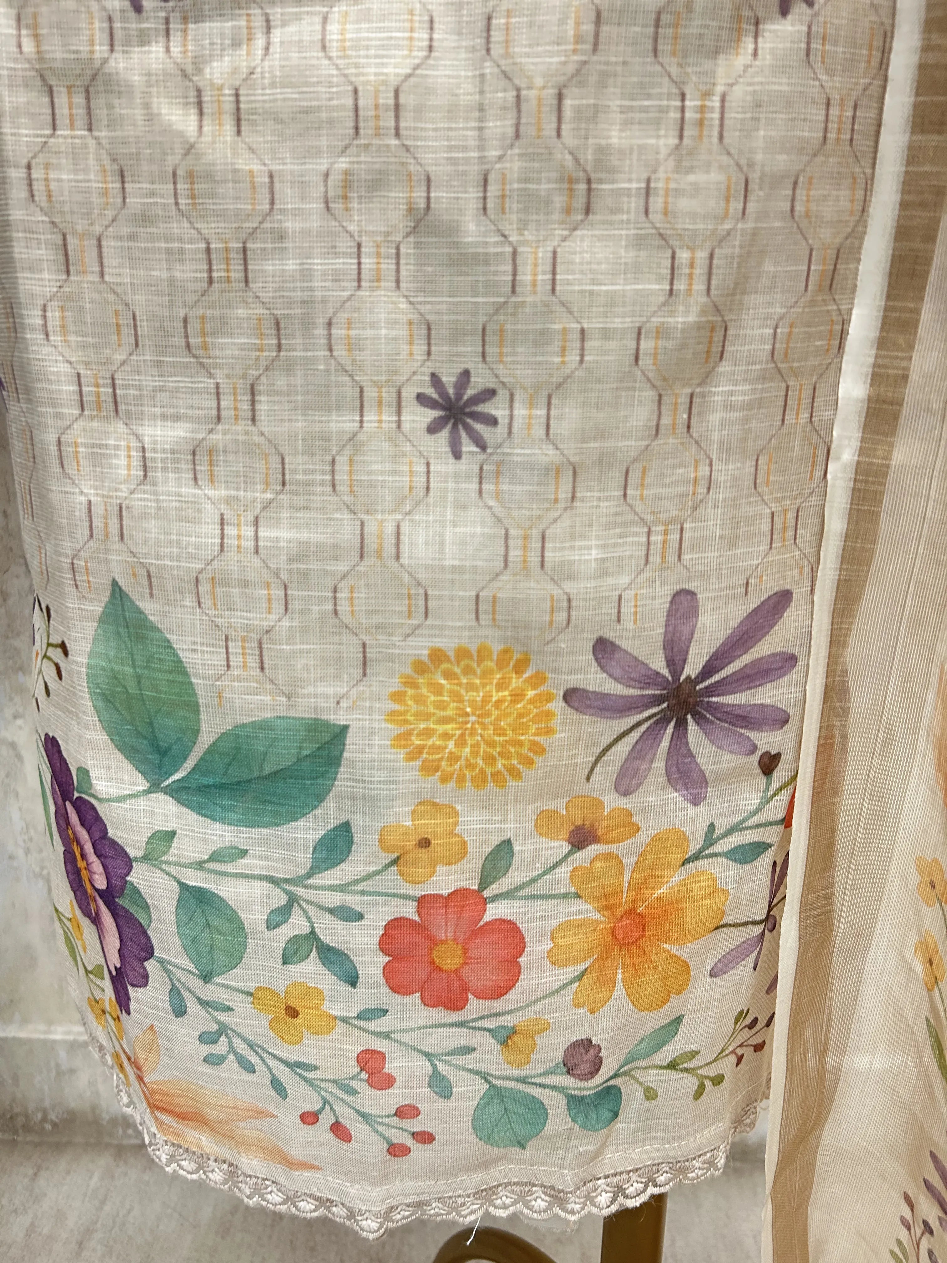 Blooming Grace Ensemble Unstitched Suit