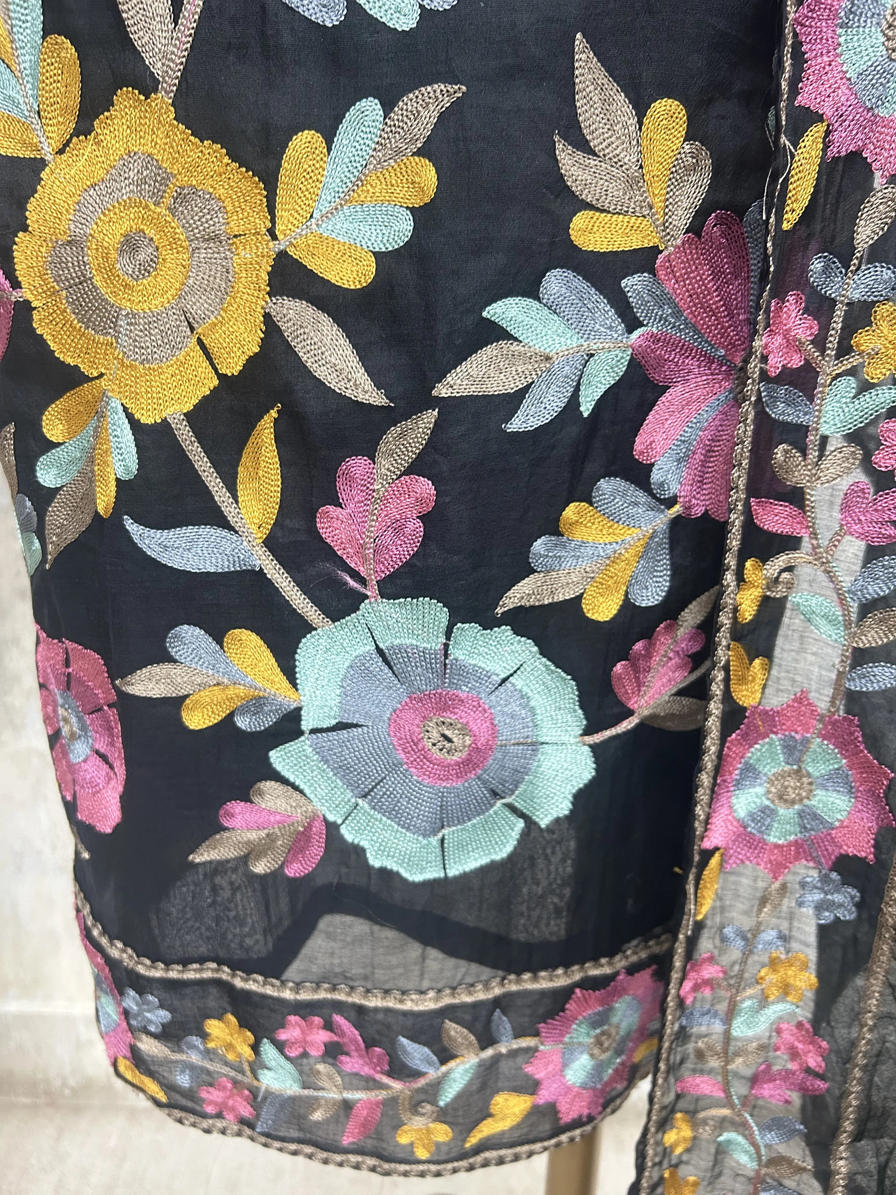 Soft Blossom Embroidery Unstitched Suit