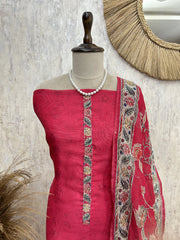 Earthy Festive Grace Unstitched Suit