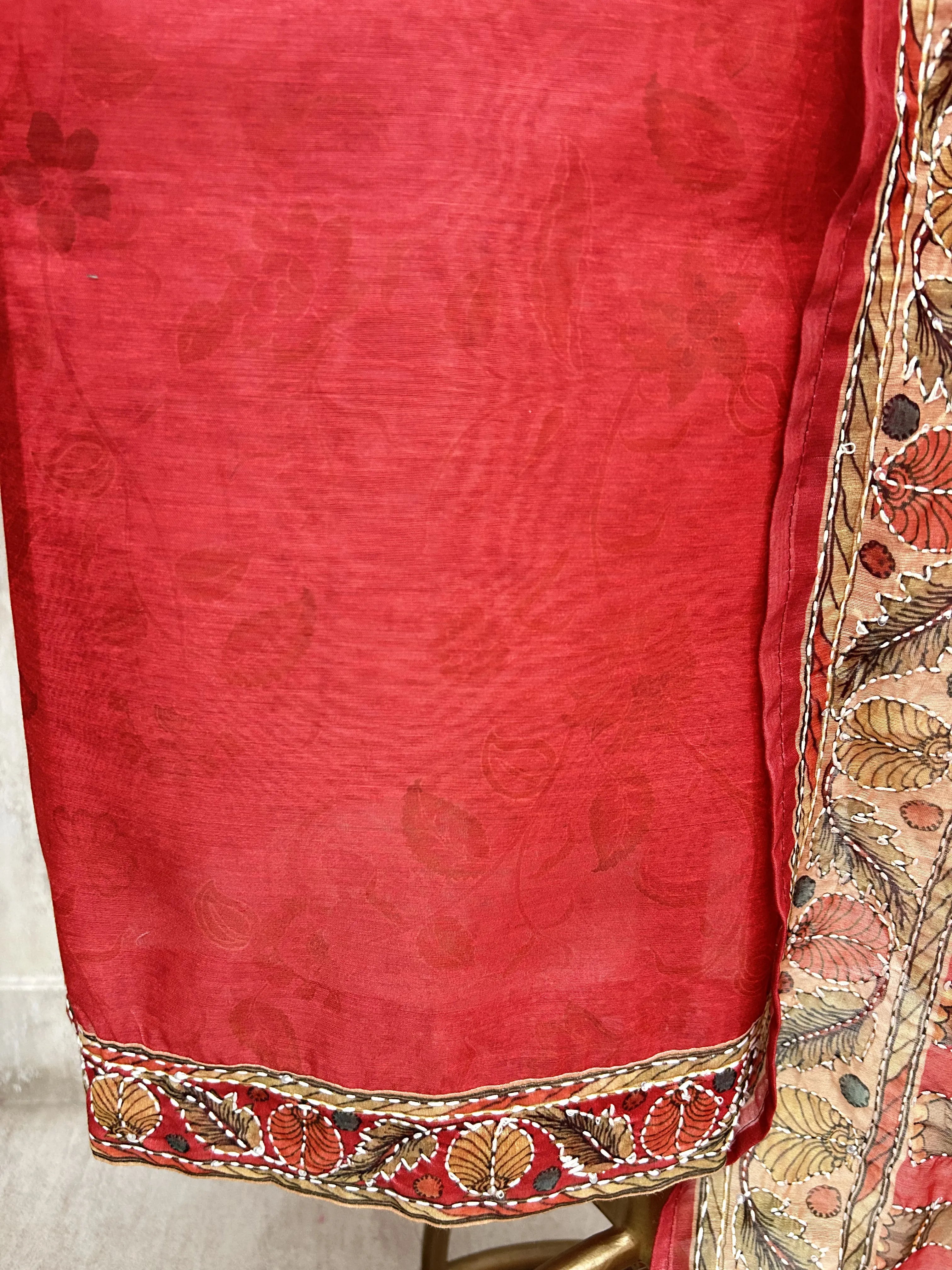 Earthy Festive Grace Unstitched Suit