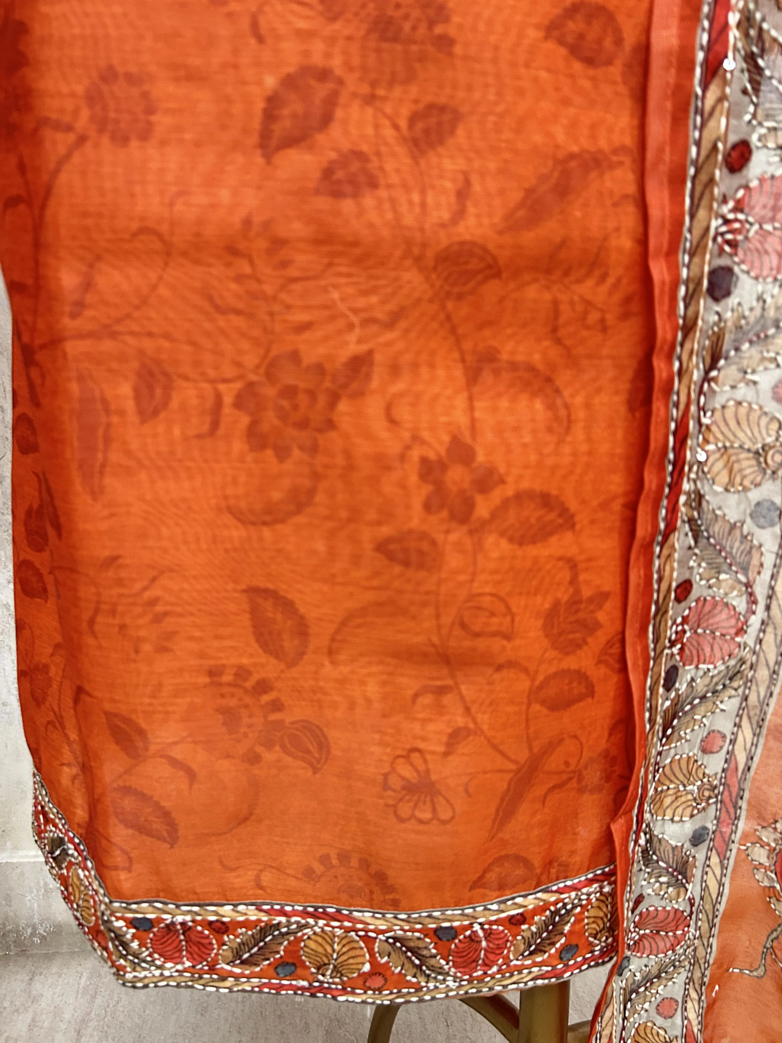 Earthy Festive Grace Unstitched Suit