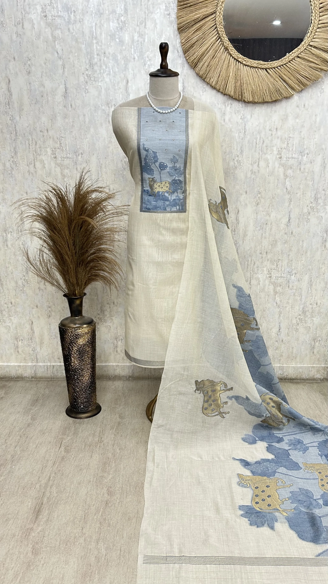 Lotus Meadow Charm Unstitched Suit