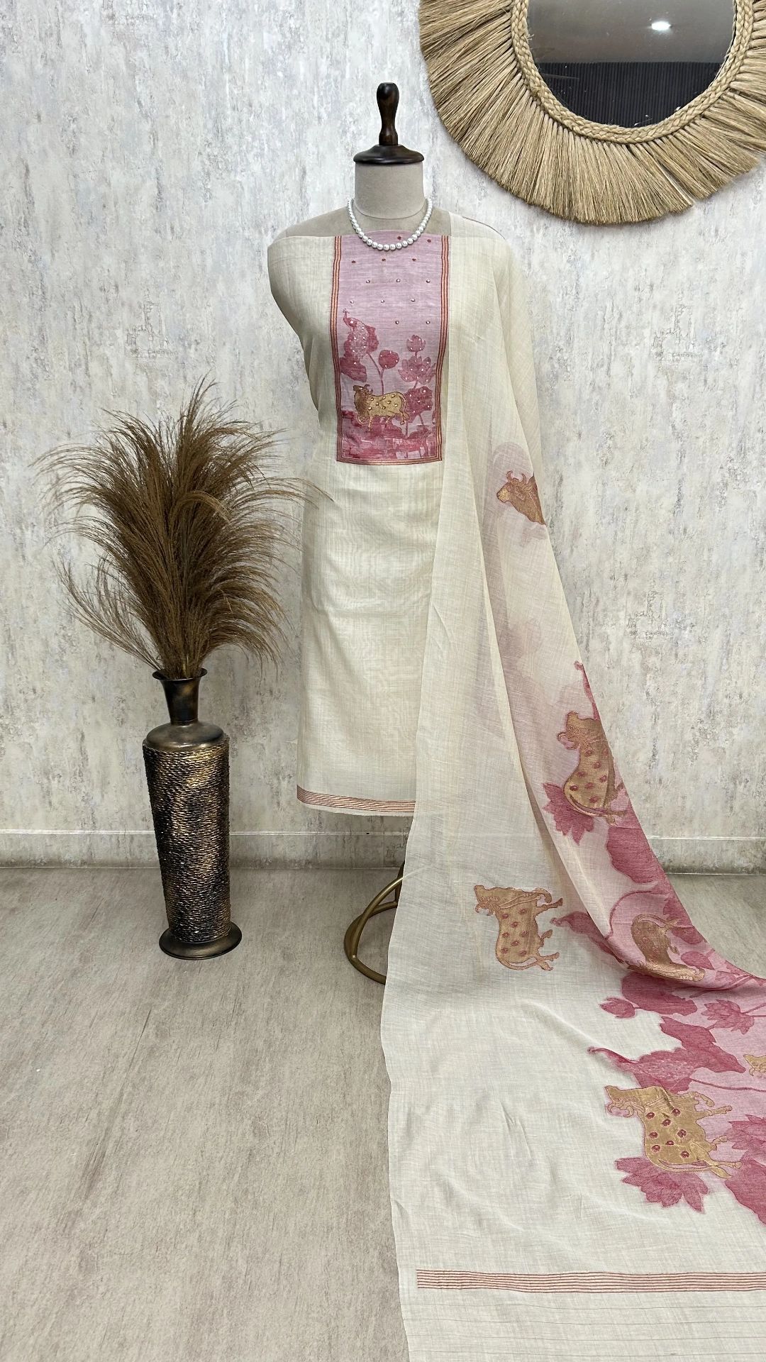 Lotus Meadow Charm Unstitched Suit