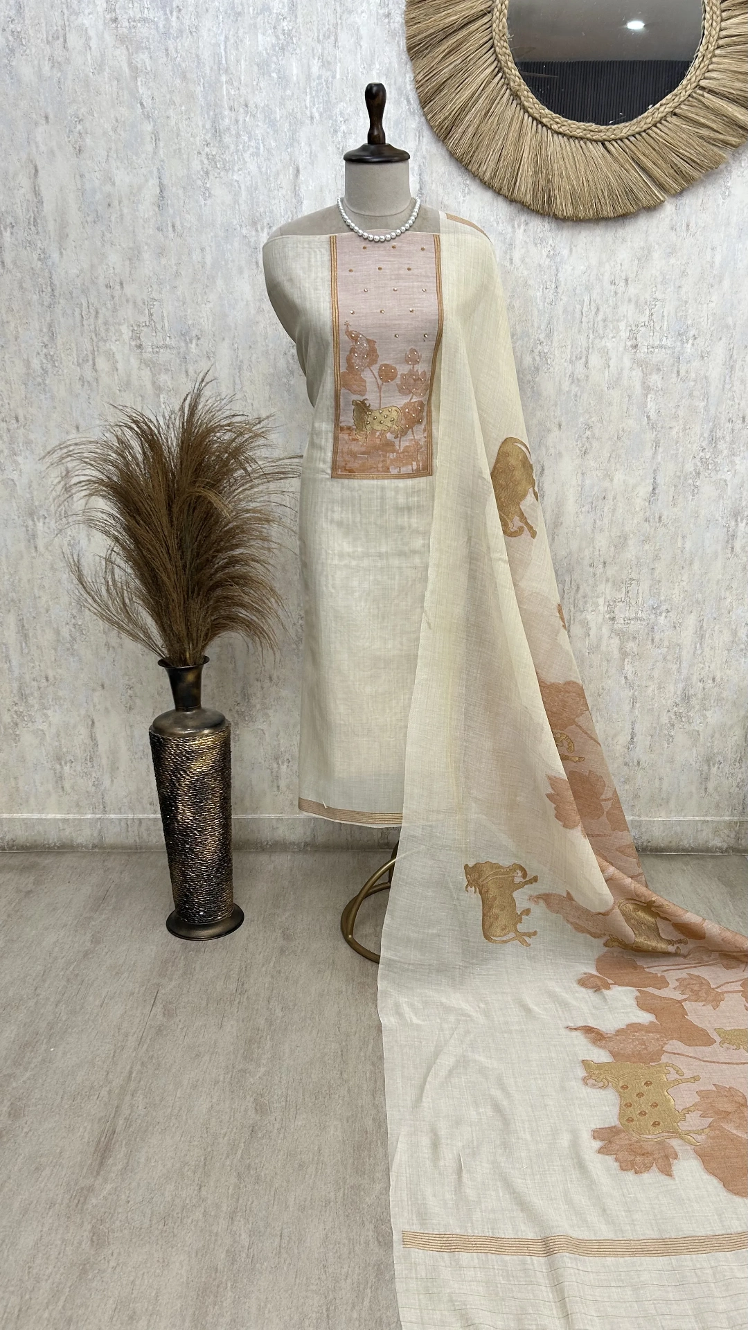 Lotus Meadow Charm Unstitched Suit