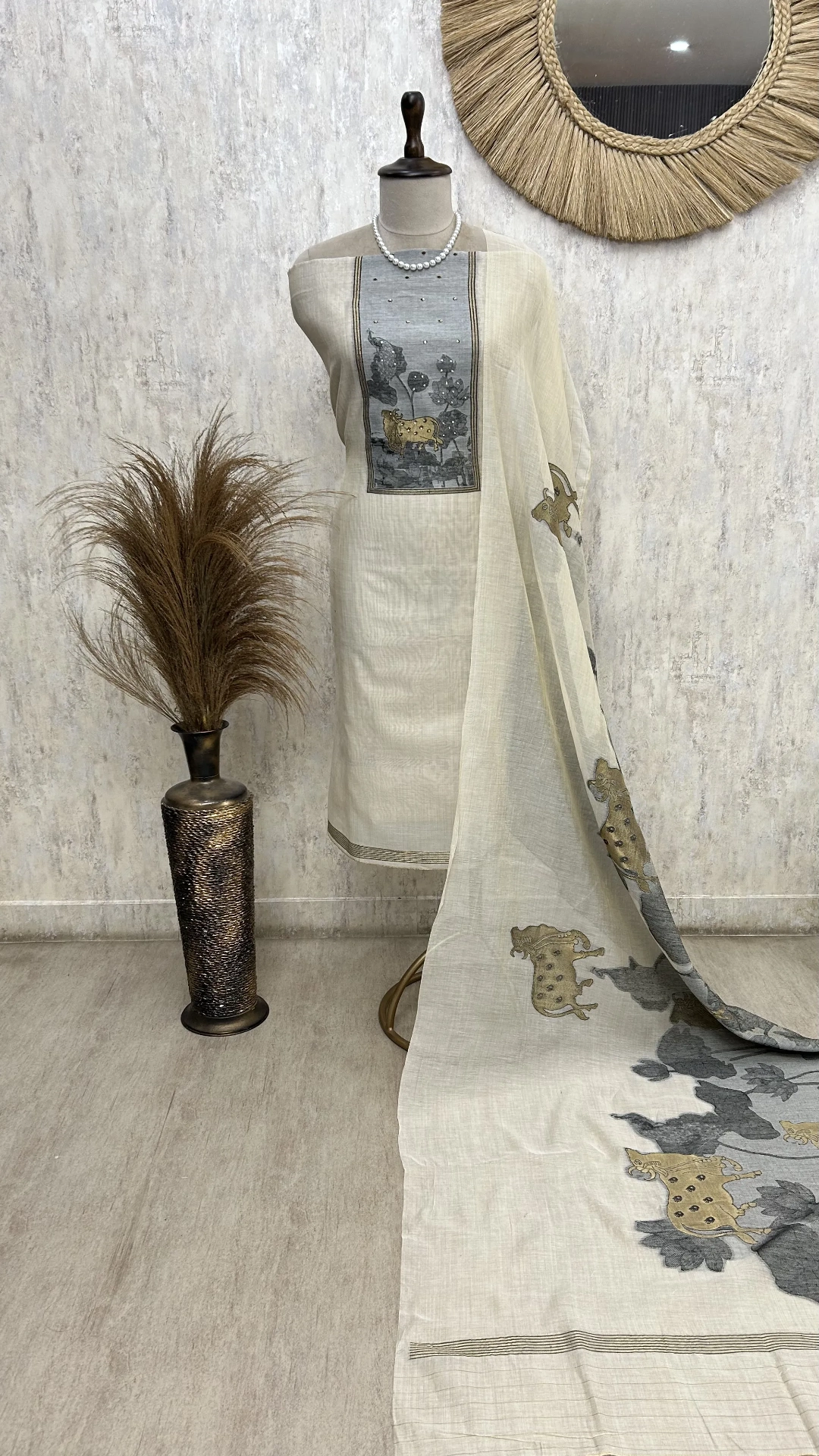 Lotus Meadow Charm Unstitched Suit