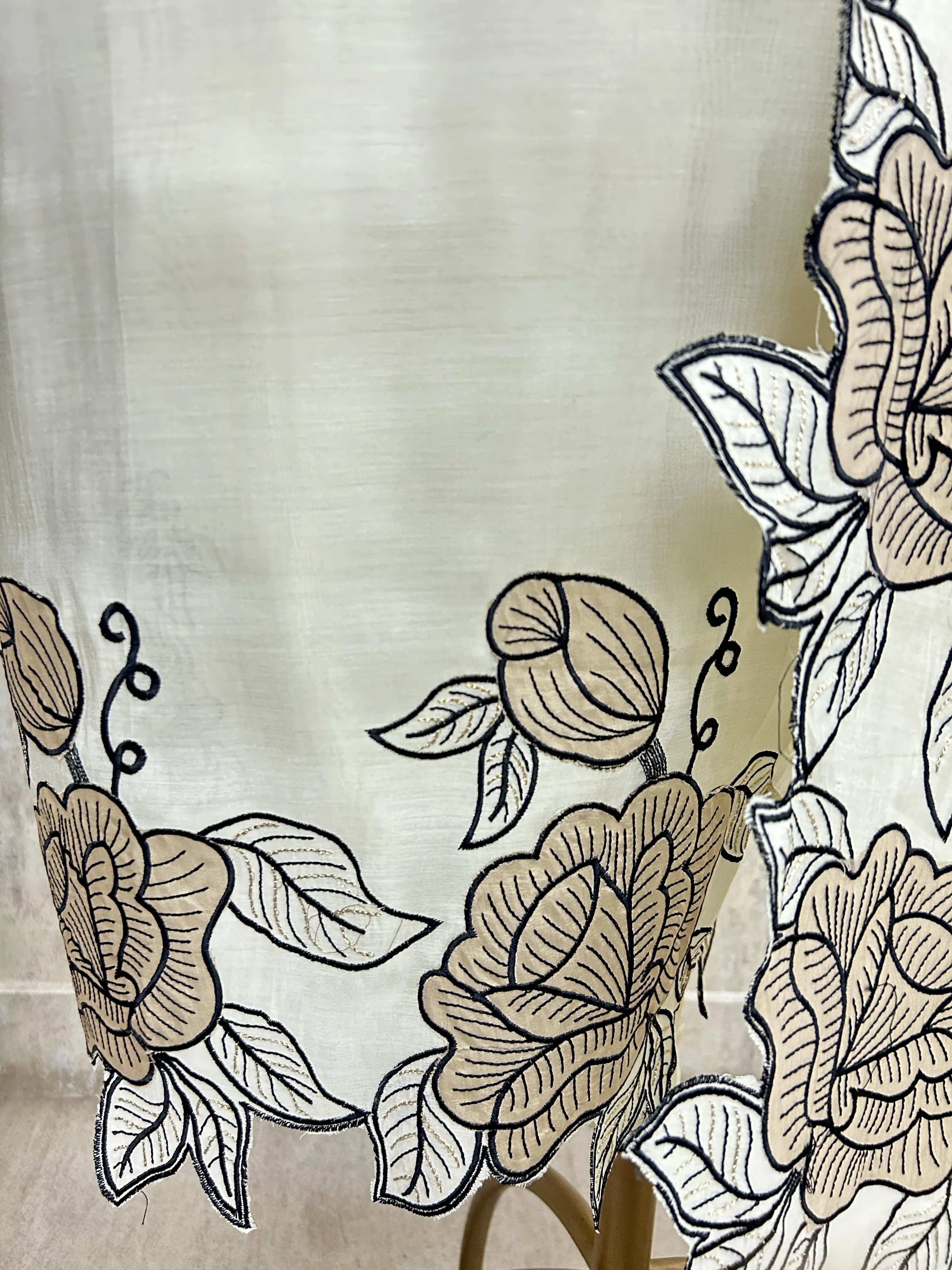 Royal Ivory Bloom Unstitched Suit