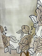 Royal Ivory Bloom Unstitched Suit