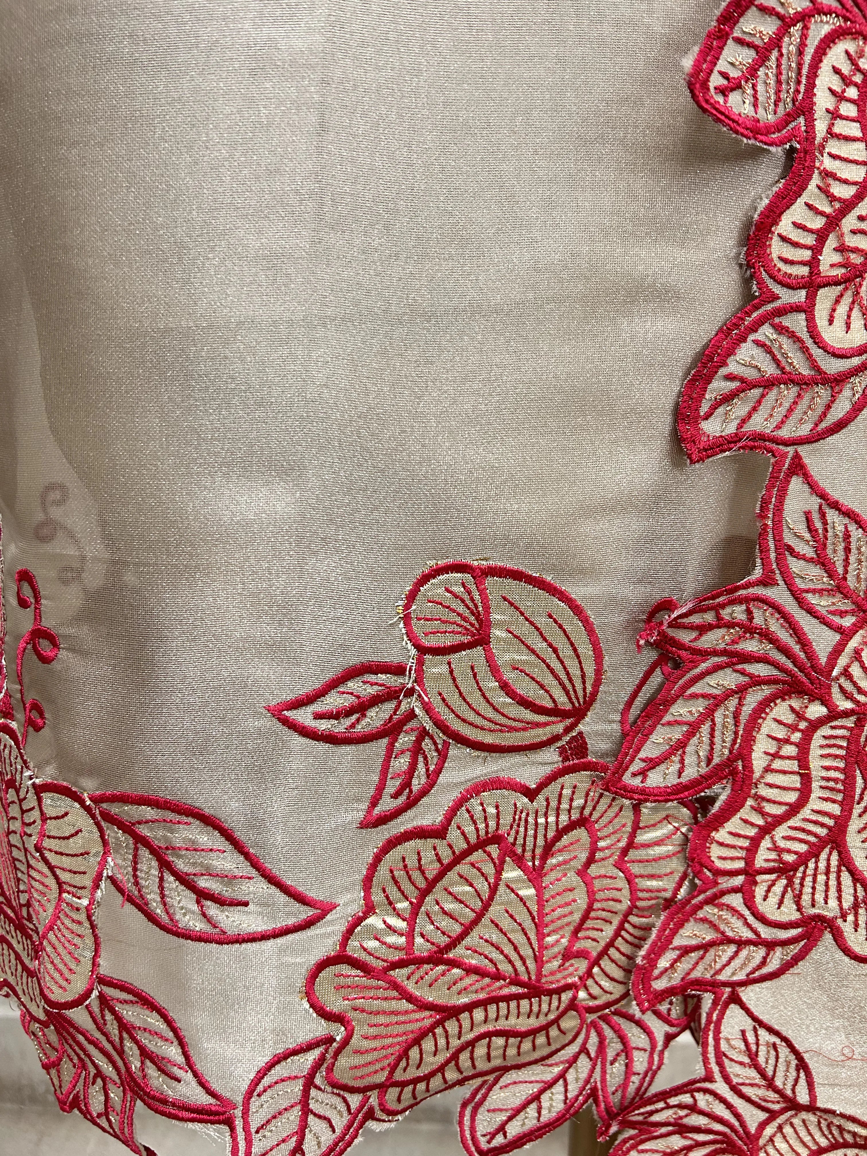 Graceful glass organza unstitched suit