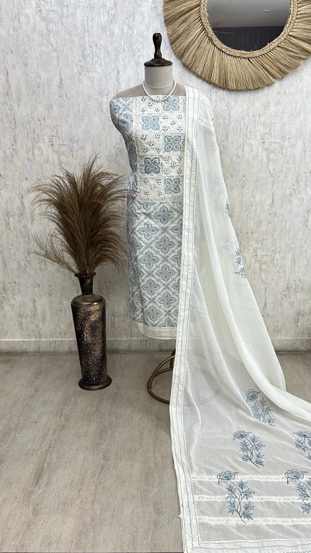 Serene Ethnic Charm Unstitched Suit