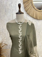 Rosewood Bloom Ensemble Unstitched Suit