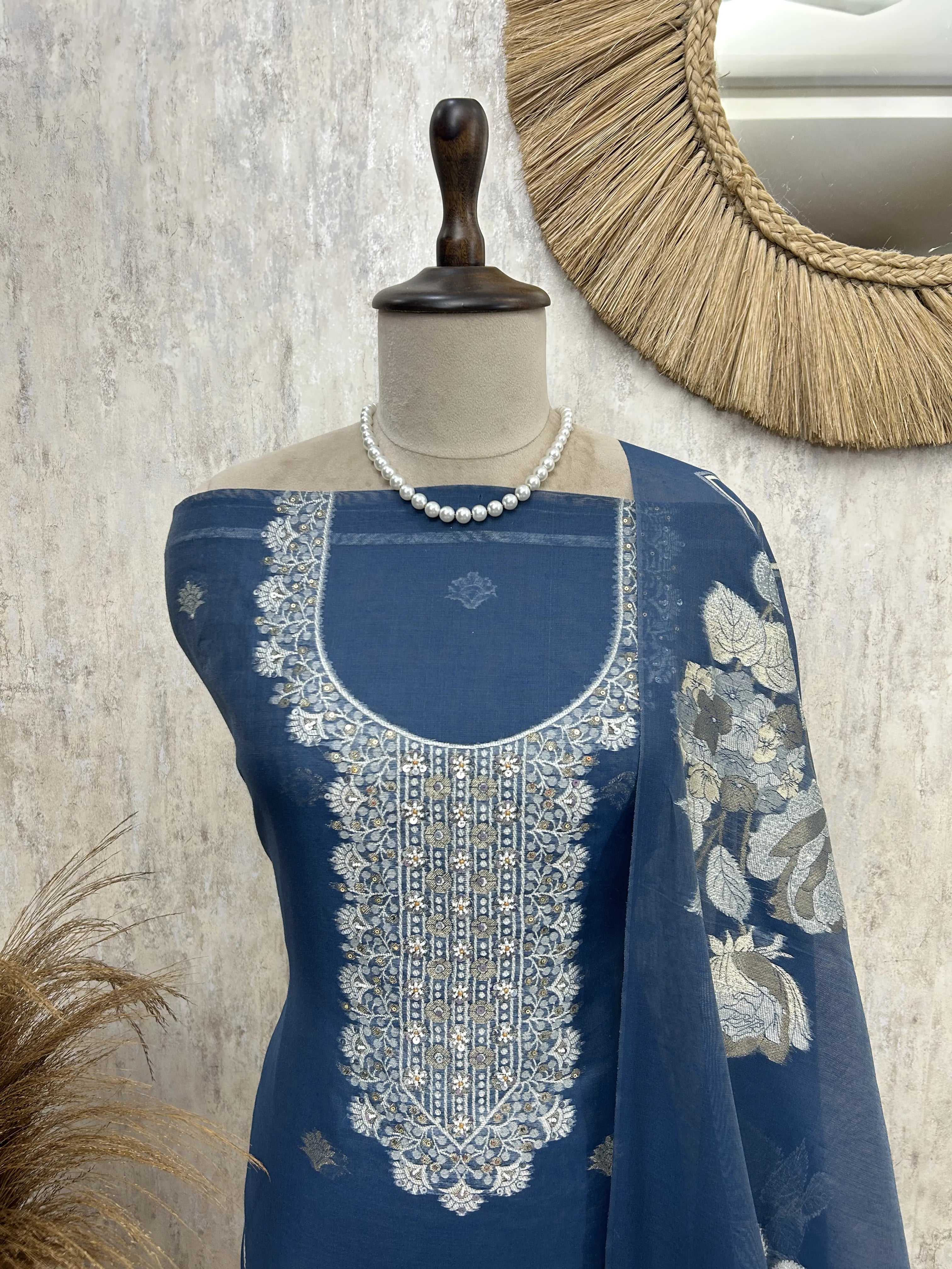 Timeless Indigo Craft Unstitched Suit