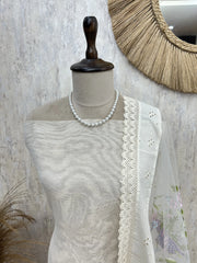 Floral Peacock Embroidery Unstitched Suit