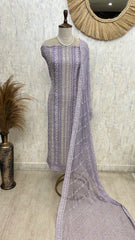 Lucknowi Chikankari On Georgette Unstitched Stitched