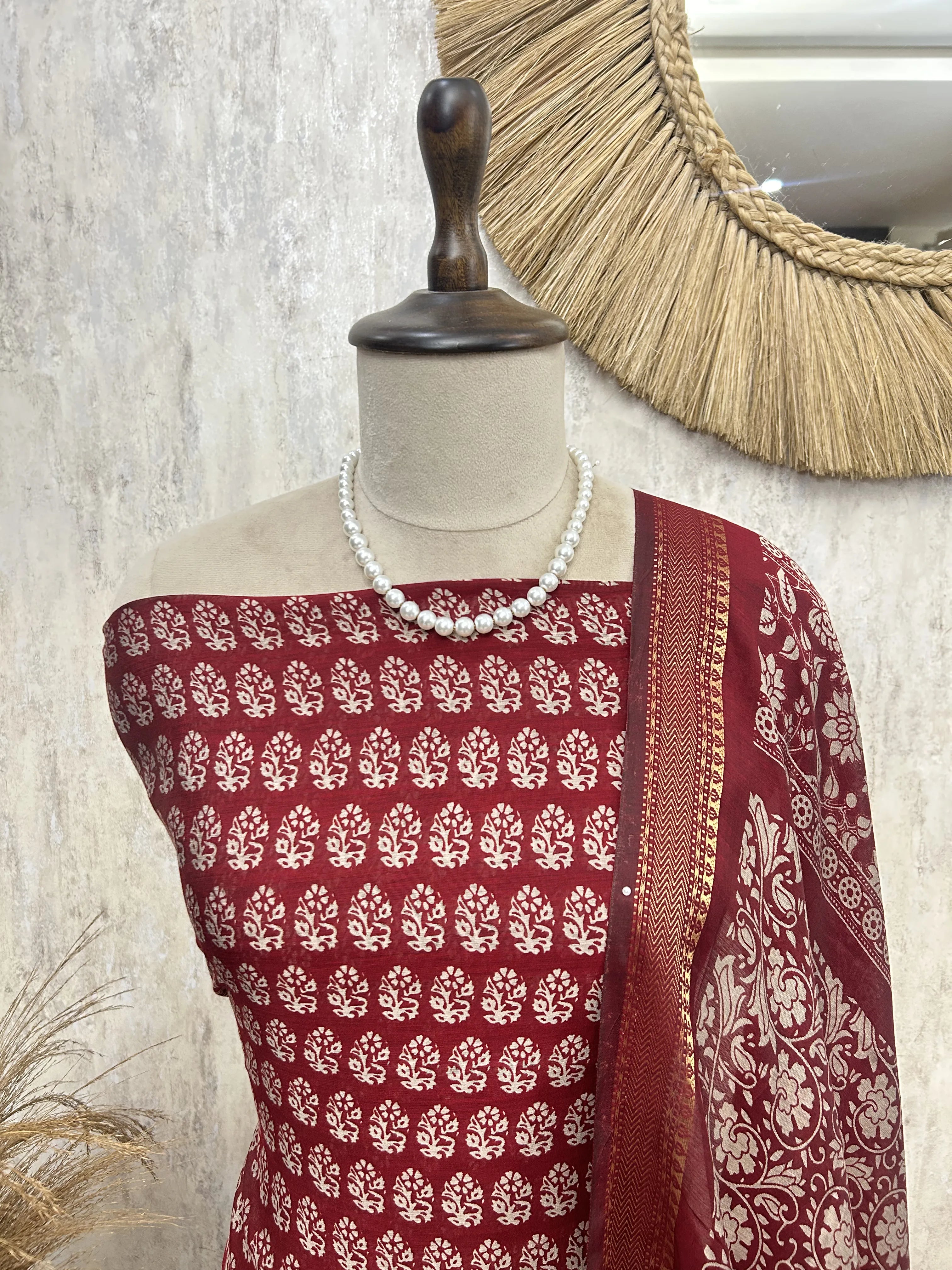 Timeless Ethnic Grace Unstitched Suit