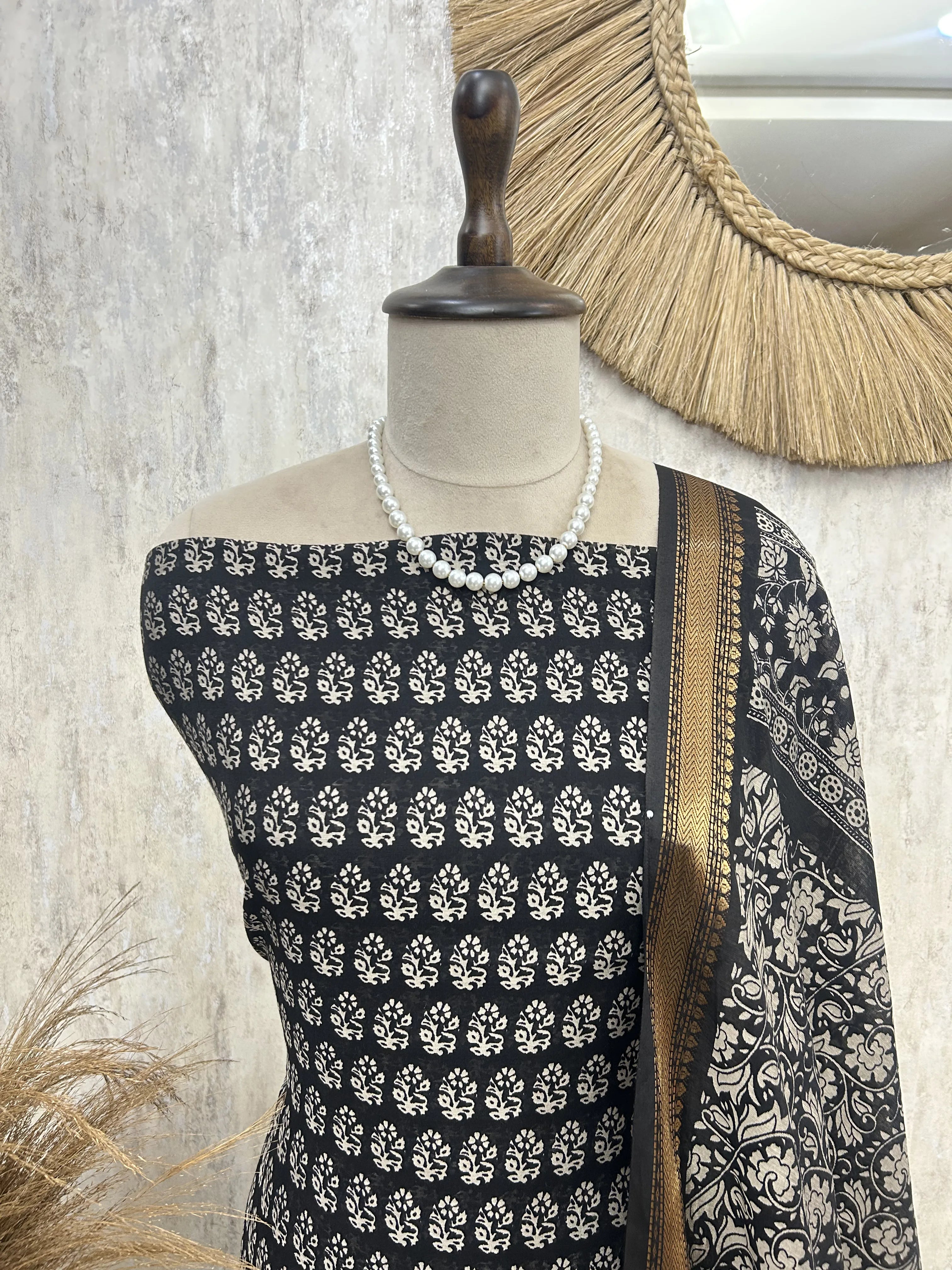 Timeless Ethnic Grace Unstitched Suit