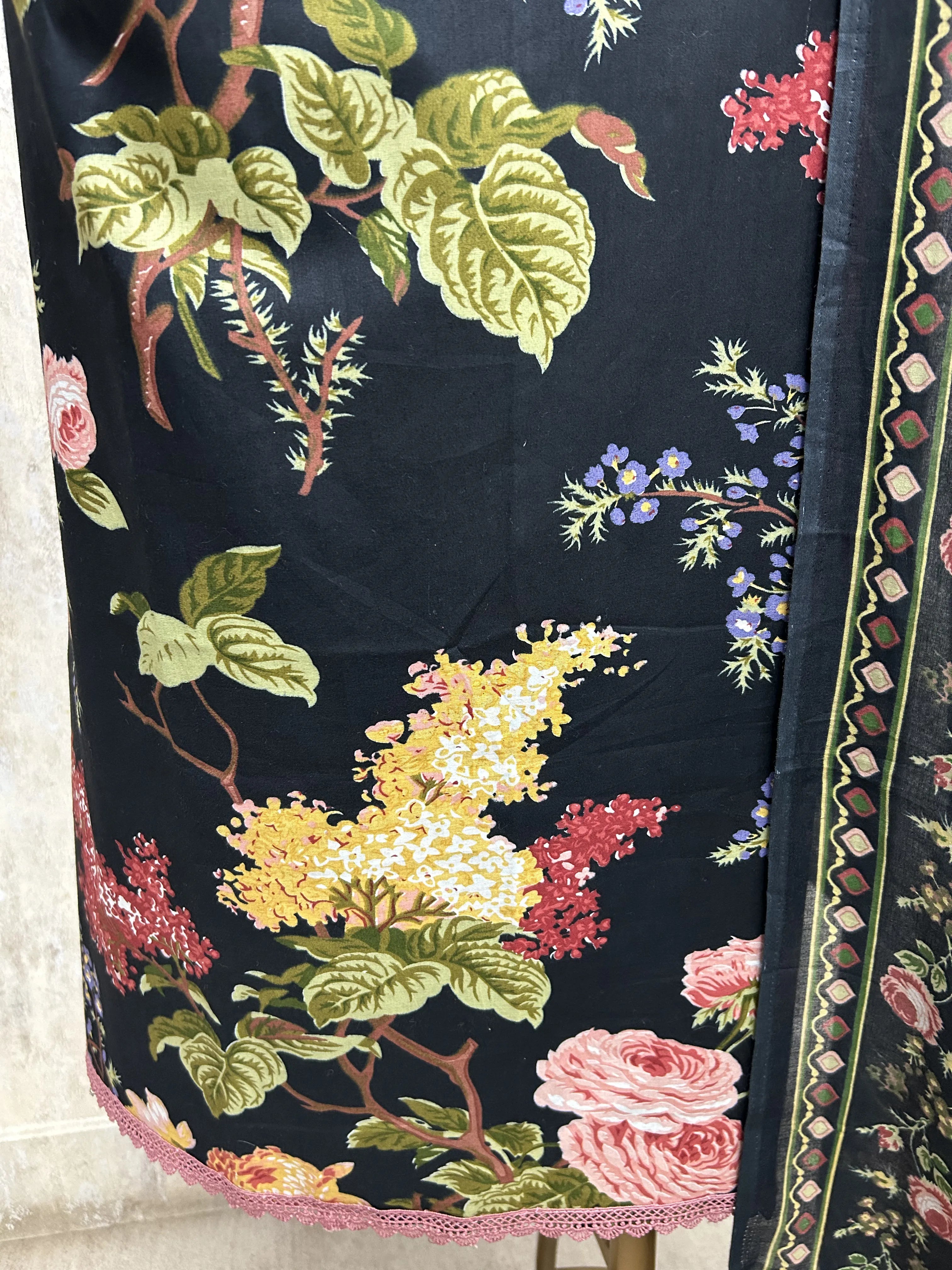 Pastel Blossom Charm Unstitched Suit