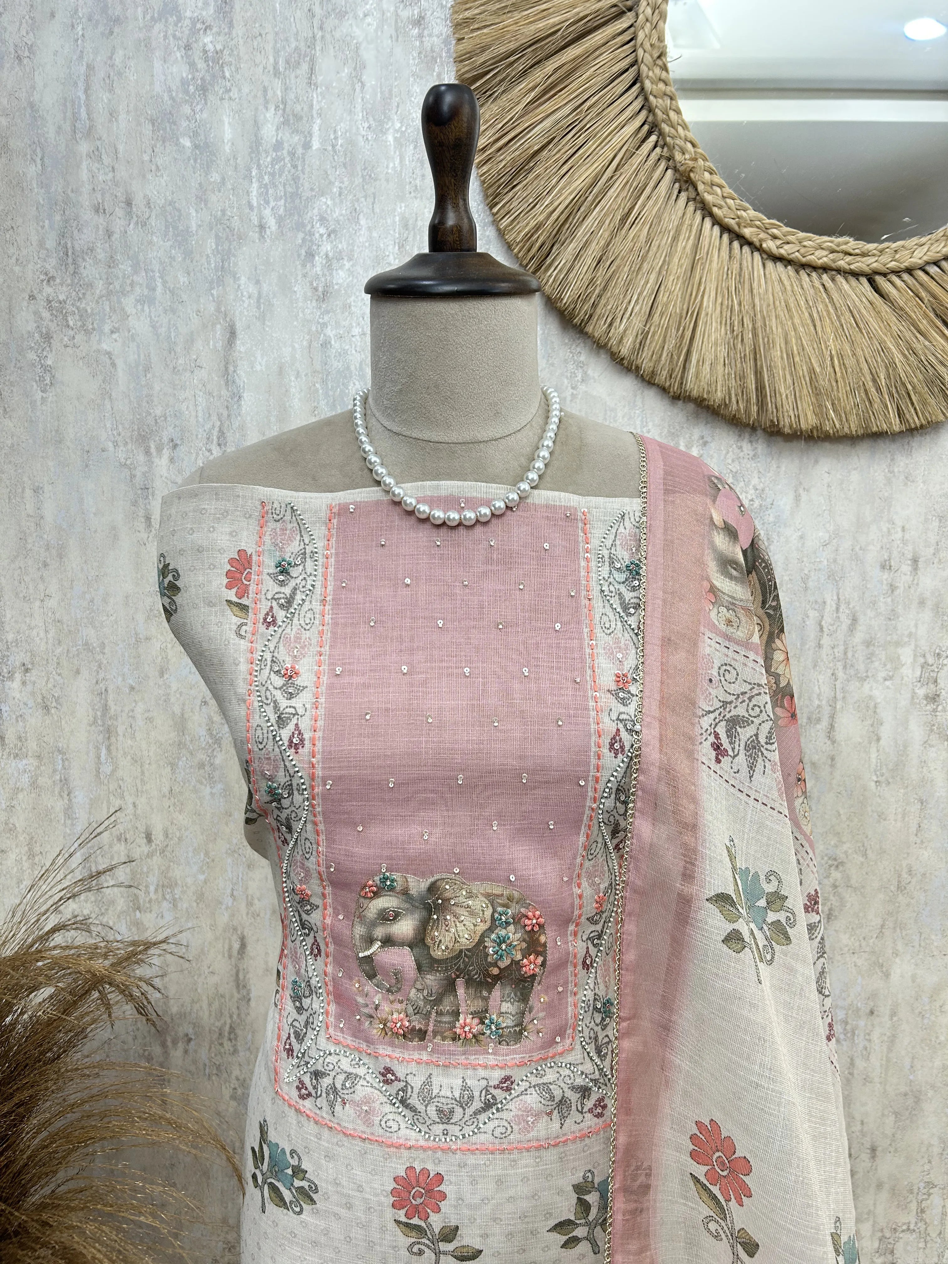 Blossom Trail Beauty Unstitched Suit