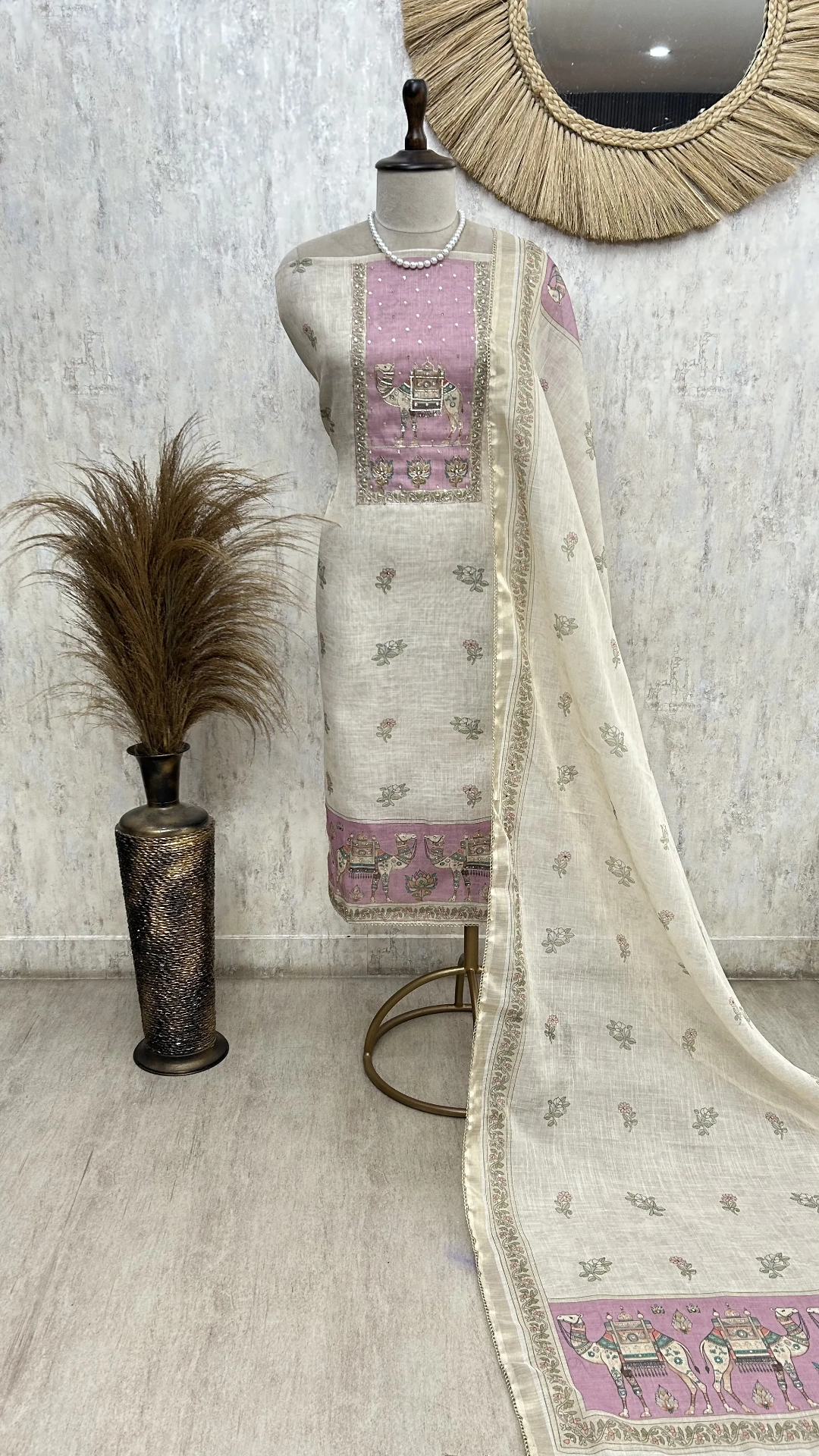 Blossom Trail Beauty Unstitched Suit