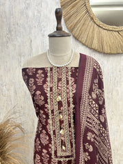 Classic Ethnic Charm Unstitched Suit
