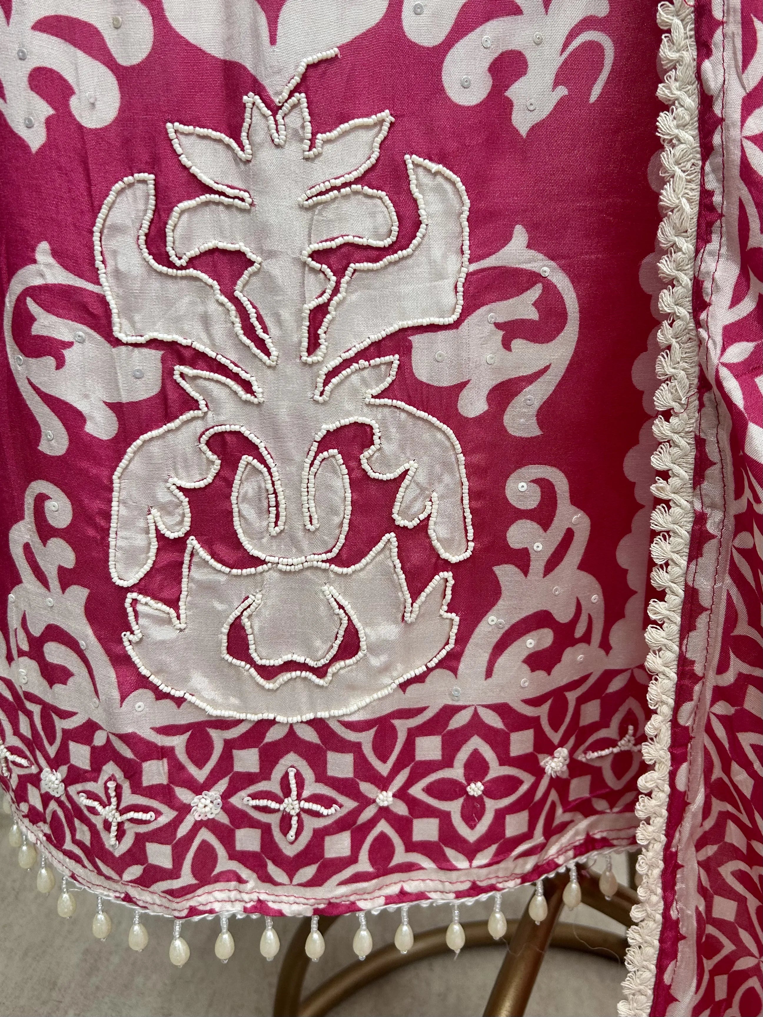 Muslin Unstitched Suit Set With Muslin Dupatta