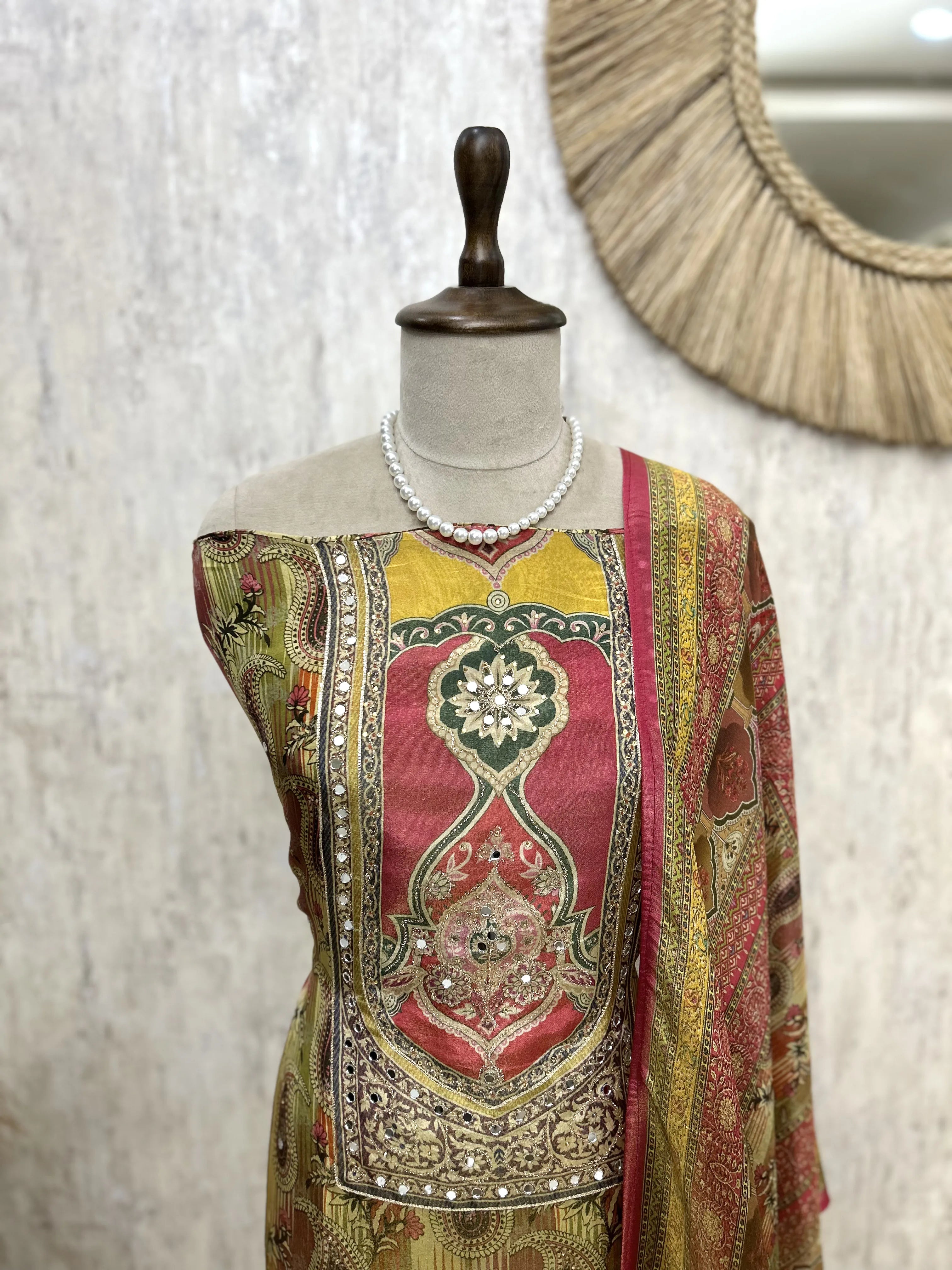 Cosmo Tissue Unstitched Suit Set With Cosmo Tissue