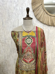 Cosmo Tissue Unstitched Suit Set With Cosmo Tissue